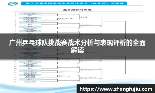 广州乒乓球队挑战赛战术分析与表现评析的全面解读